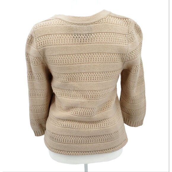 Juicy Couture Cardigan Womens Sz Small Cashmere Rabbit Hair Wool Pockets Tan NEW - Picture 6 of 10